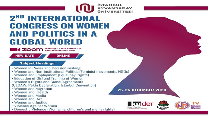 ULUSLARARASI İLK ÇEVRİMİÇİ KADIN KONGRESİ GENİŞ BİR KATILIMLA GERÇEKLEŞTİRİLİYOR