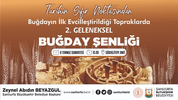 BÜYÜKŞEHİR’DEN GÖBEKLİTEPE’DE GELENEKSEL BUĞDAY ŞENLİĞİ