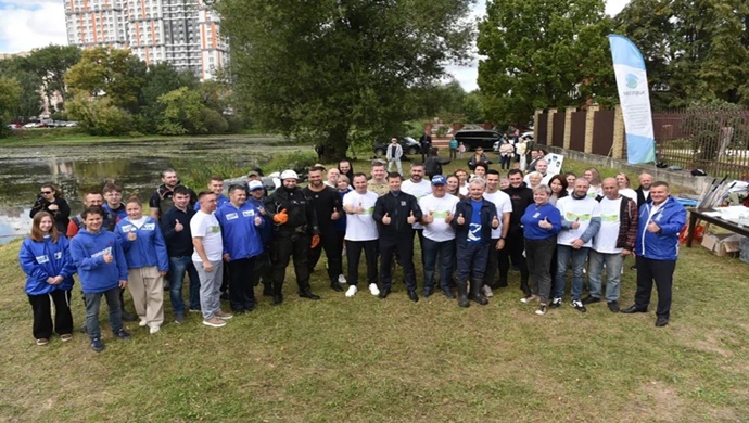 В Балашихе Московской области активисты «Единой России» приступили к расчистке Маланьиного пруда