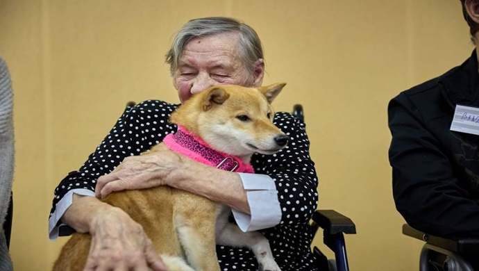 Birleşik Rusya’nın desteğiyle, Smolensk bölgesindeki bir köyde emekliler için köpeklerle terapi seansı düzenlendi