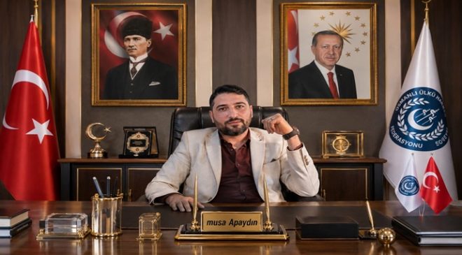 OSMANLI ÜLKÜ HAREKETİ FEDERASYONU TEŞKİLAT BAŞKANI MUSA APAYDIN: “CUMHURBAŞKANIMIZ RECEP TAYYİP ERDOĞAN’IN YANINDAYIZ, GÜÇLÜ TÜRKİYE HEDEFİNE KARARLILIKLA YÜRÜYORUZ”