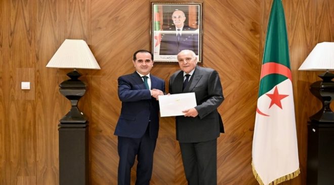 Presentation of a Copy of Credentials to the Minister of Foreign Affairs of Algeria