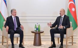 İlham Əliyev Özbəkistan Prezidenti ilə görüşüb