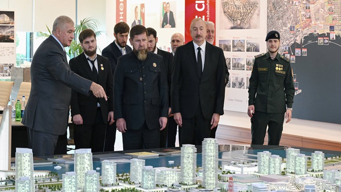 İlham Əliyev və Rusiyanın Çeçenistan Respublikasının başçısı “Bakı Ağ Şəhər”də olublar