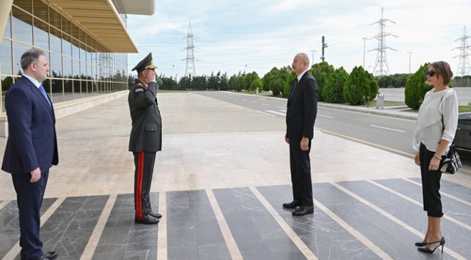 İlham Əliyev “ADEX 2026” və “Securex Caspian” sərgiləri ilə tanış olub