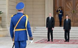 Official welcome ceremony held in Baku for President of Laos