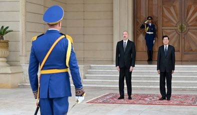 Official welcome ceremony held in Baku for President of Laos